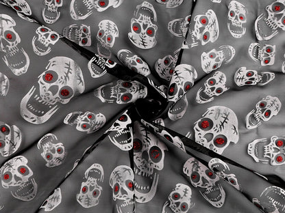 organza - têtes de mort 50 g/m²