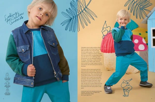 Image du magazine de patrons de vêtements pour enfants OTTOBRE design Kids 4/2023, en anglais, disponible en ligne chez Šarlotes audumi