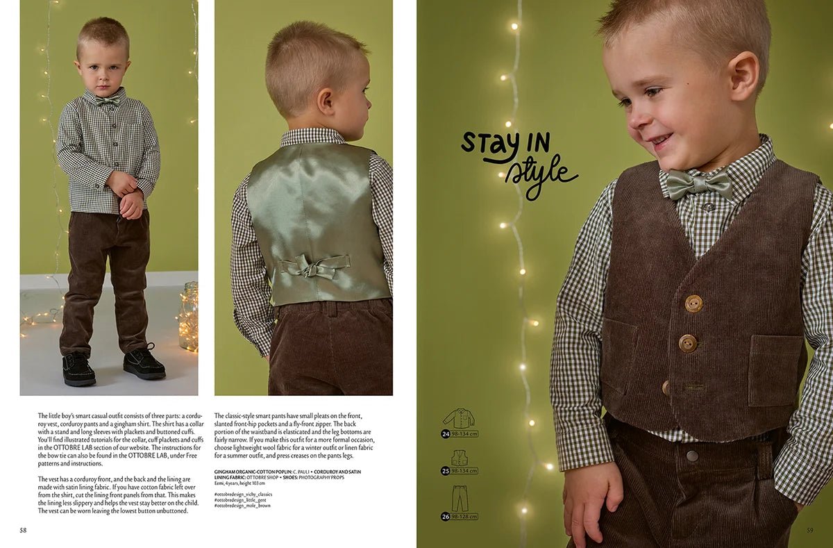 Image du magazine de patrons de vêtements pour enfants OTTOBRE design Kids 6/2022, en anglais, disponible en ligne chez Šarlotes audumi