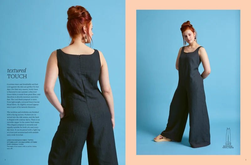Image du magazine de patrons de vêtements pour femmes OTTOBRE design Woman 2/2024, en anglais, disponible en ligne chez Šarlotes audumi