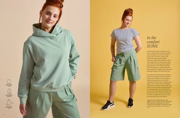 Image du magazine de patrons de vêtements pour femmes OTTOBRE design Woman 2/2024, en anglais, disponible en ligne chez Šarlotes audumi