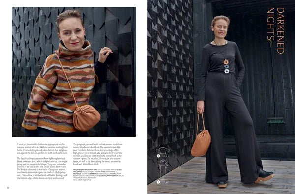 Attēls ar OTTOBRE design Woman 5/2020 – sieviešu apģērbu piegrieztņu žurnāls angļu valodā – pieejams internetā Šarlotes audumi