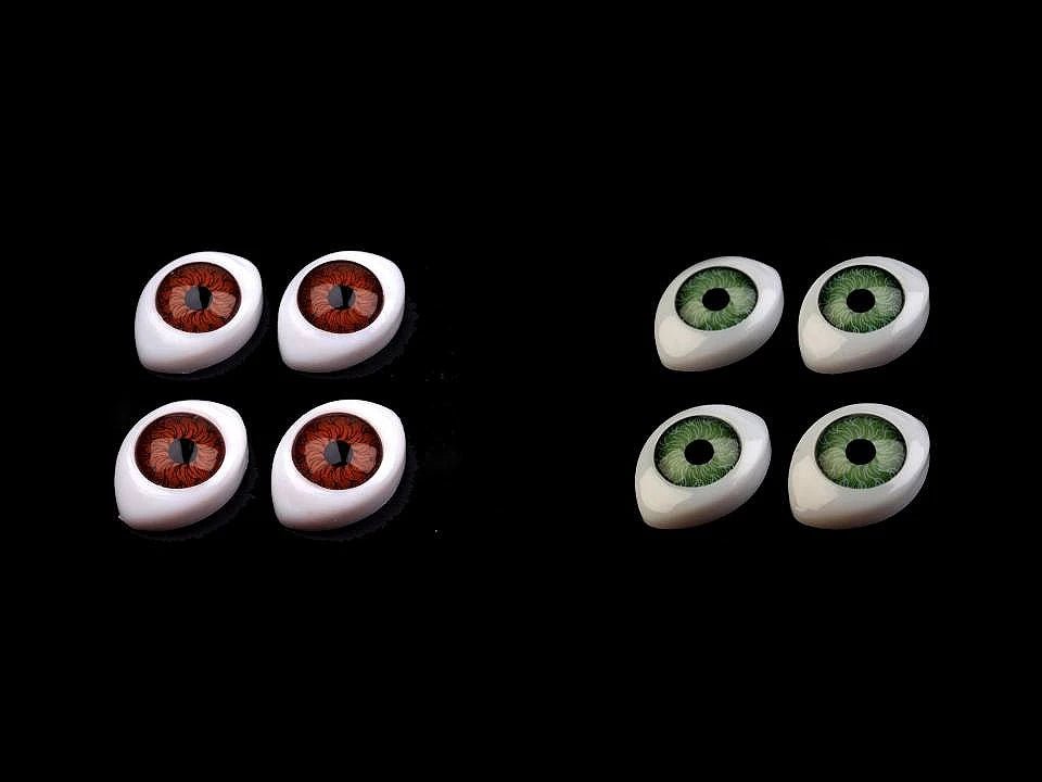 Image avec yeux ovales en plastique 12x17 mm – disponible chez Šarlotes audumi