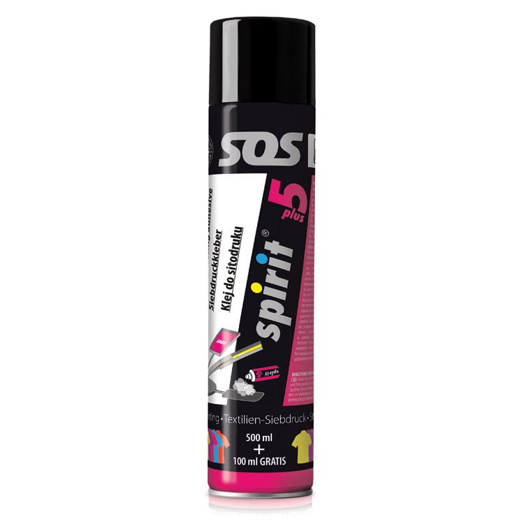 Image de la colle textile temporaire en spray SPIRIT 5 PLUS | Adhérence renforcée | 600 ml – disponible chez Šarlotes audumi
