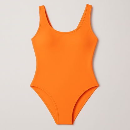 Tissu lycra pour maillots de bain - orange vif 200 g/m²