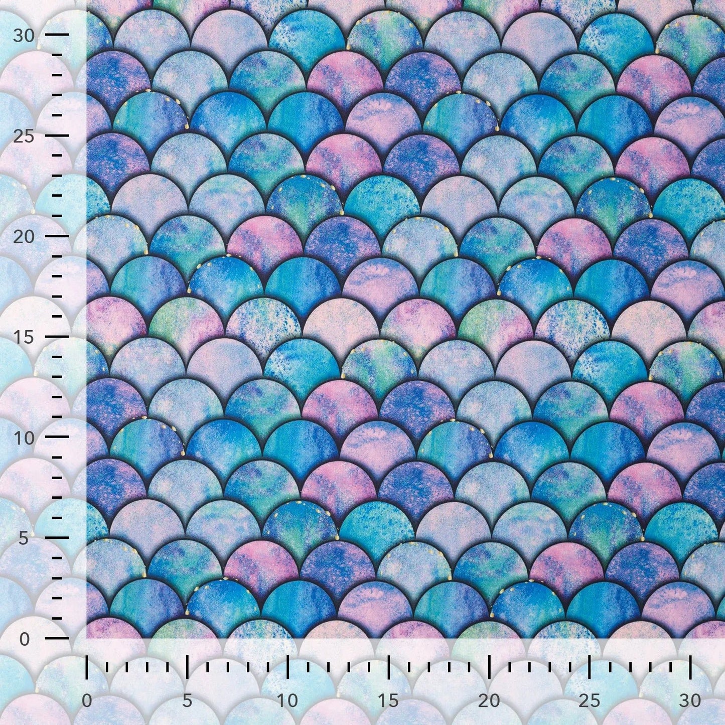 Tissu lycra pour maillots de bain - demi-cercles colorés 220 g/m² | UPF 50+