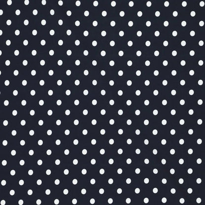 Image de tissu de lycra pour maillot de bain - pois sur fond bleu foncé 155 g/m² – disponible chez Šarlotes audumi