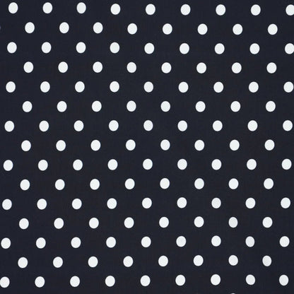 Image de tissu lycra pour maillot de bain à pois sur fond bleu foncé 155 g/m² – disponible chez Šarlotes audumi