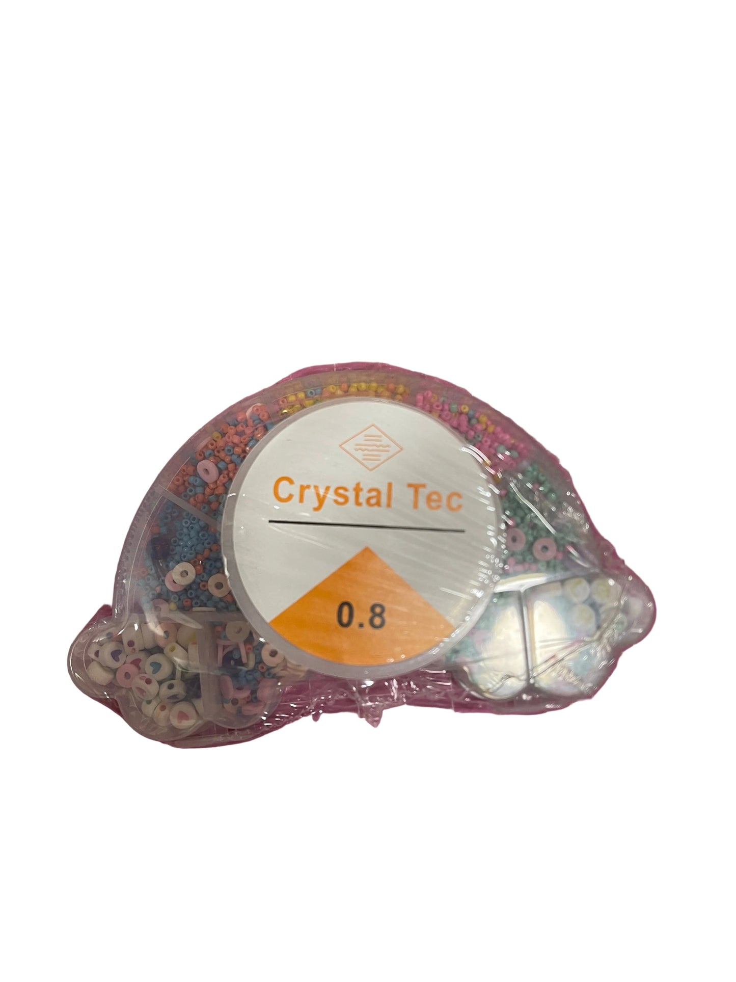 Image avec kit de perles en boîte – perles décoratives colorées et cordelette (0.8 mm) – disponible chez Šarlotes audumi
