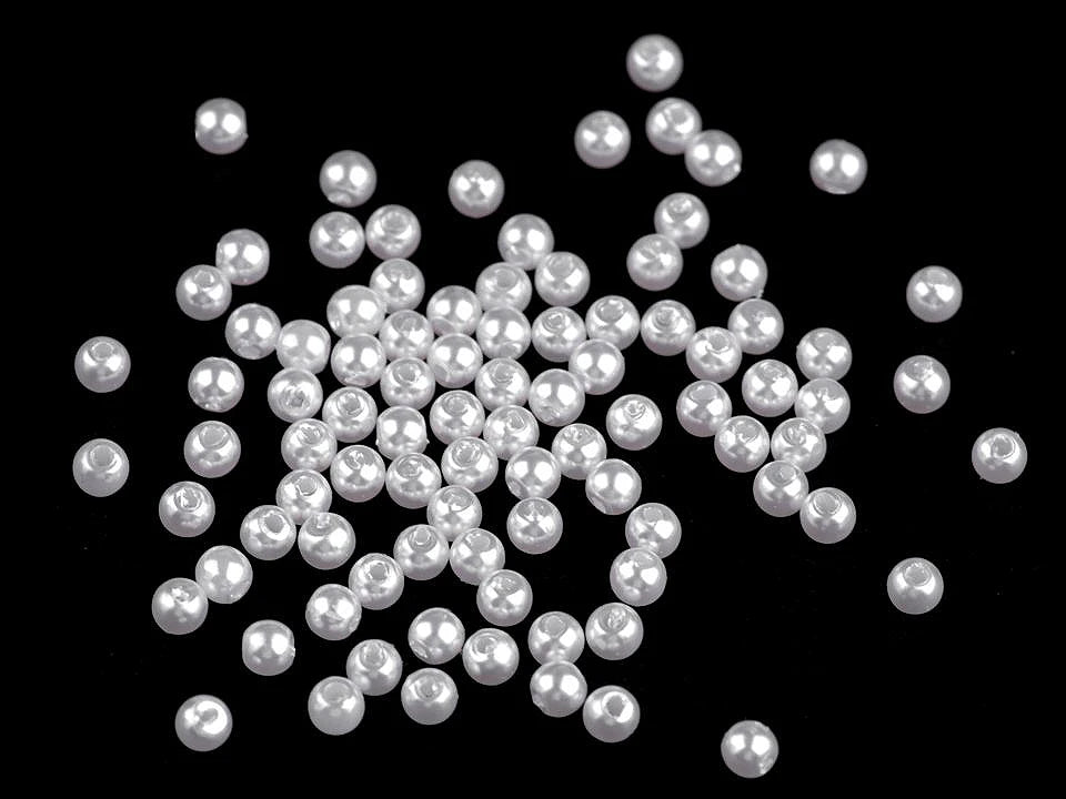 Perles, Ø4 mm, 10 g - variantes de différentes couleurs