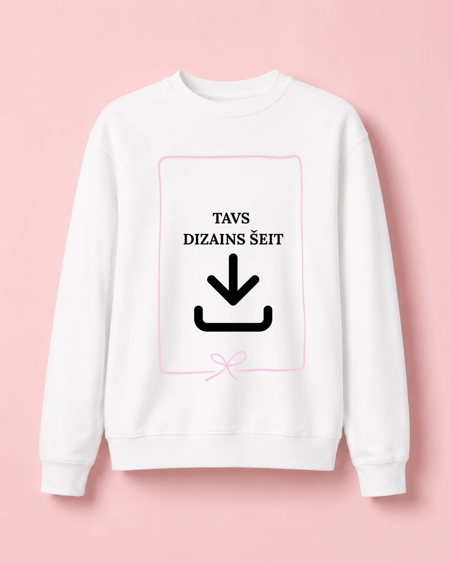Bild eines personalisierten Pullovers mit deinem Design – online erhältlich bei Šarlotes audumi