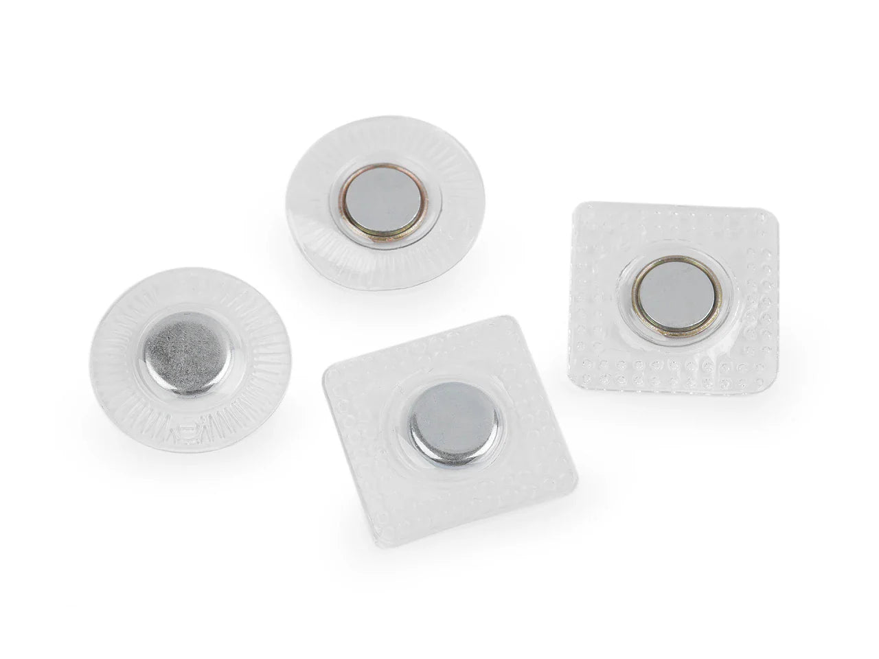 Sew-on magnetic clasp - square (2 pairs in set)