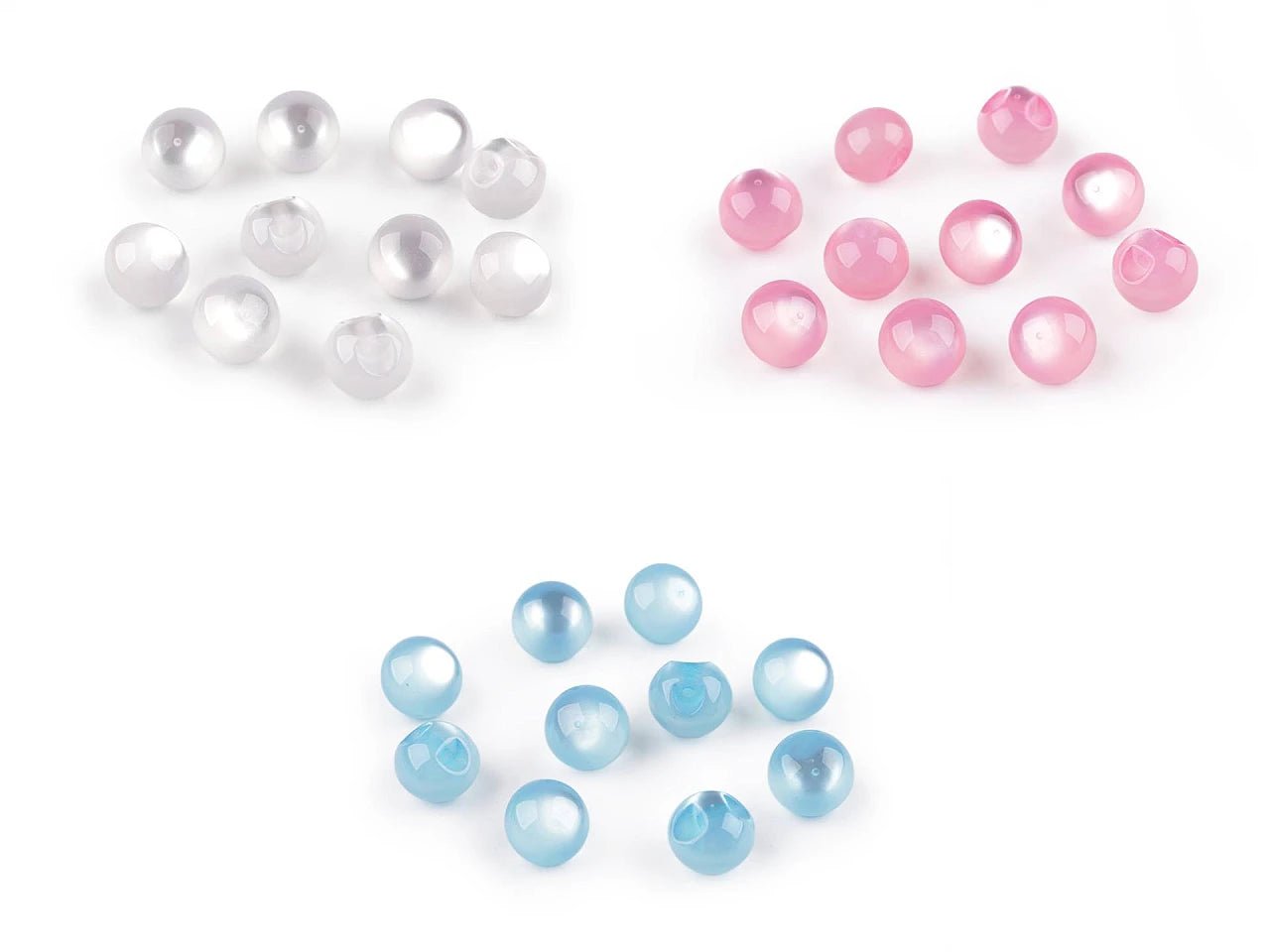 Boutons à coudre nacrés / œil-de-chat, 11 mm – disponibles chez Šarlotes audumi
