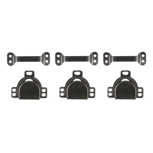 Sew-on hook and bar fasteners, size L - black (3 pairs per pack)