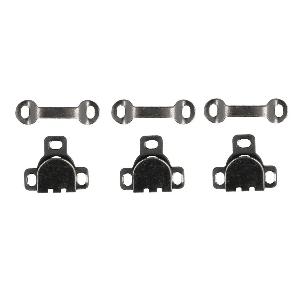 Crochets et barrettes de fermeture à coudre, taille XS - noirs (3 paires par lot)