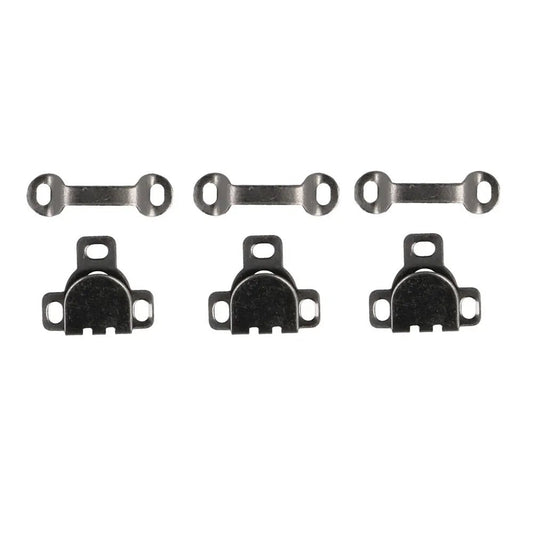 Sew-on hook-and-bar fasteners, XS size - black (3 pairs per pack)
