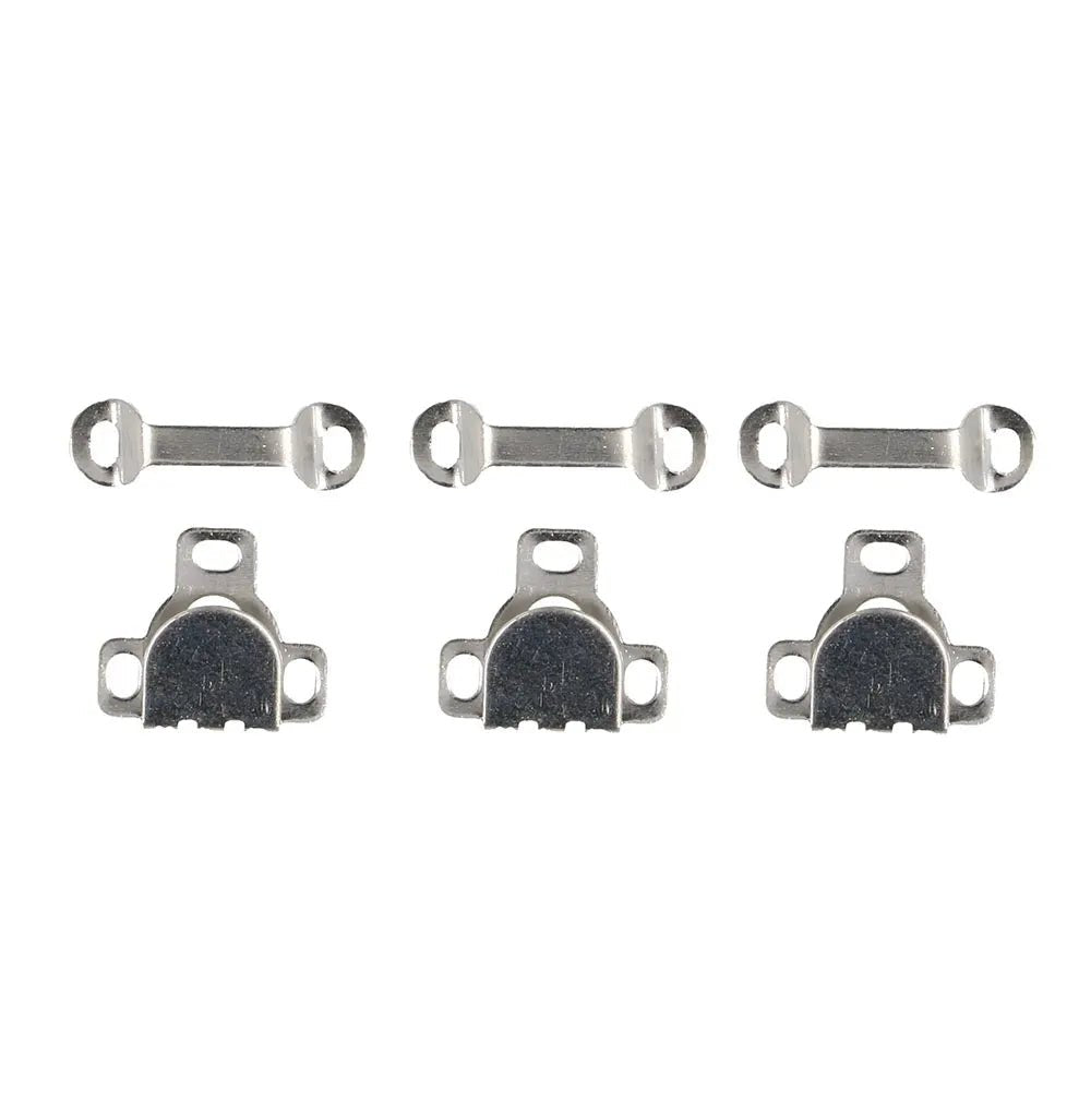Agrafes et barrettes à coudre taille XS - nickelées (pack de 3 paires)