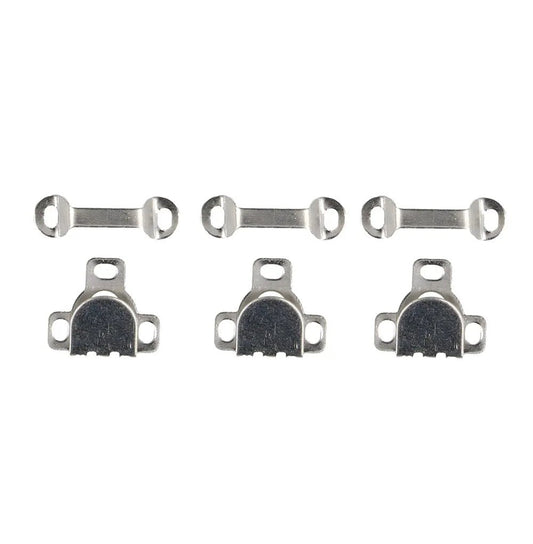 Sew-on hook and bar fasteners, XS size - nickel-plated (3 pairs per pack)