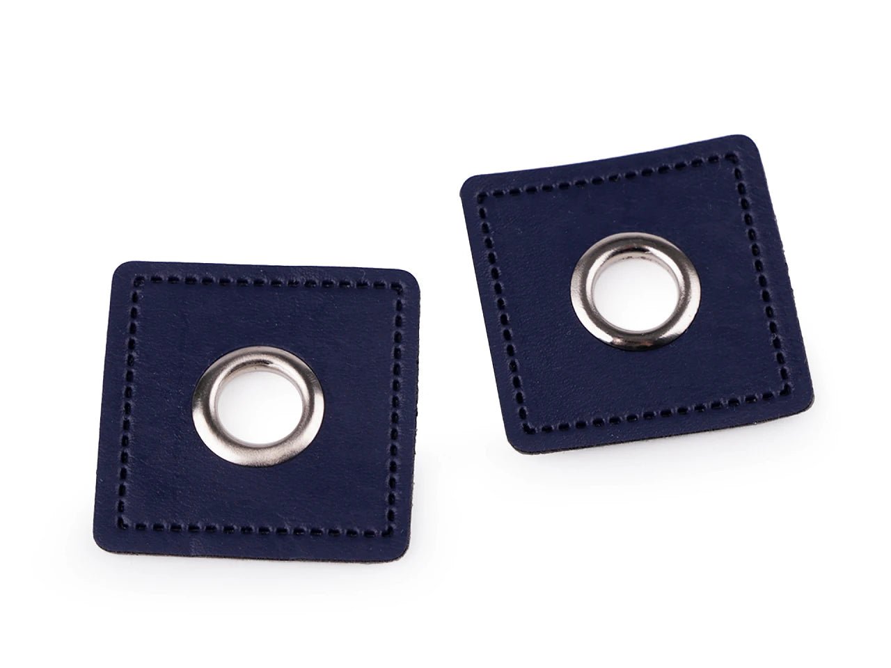Boutons à coudre Luversi Ø8 mm 30 x 30 mm - bleu foncé (lot de 4)