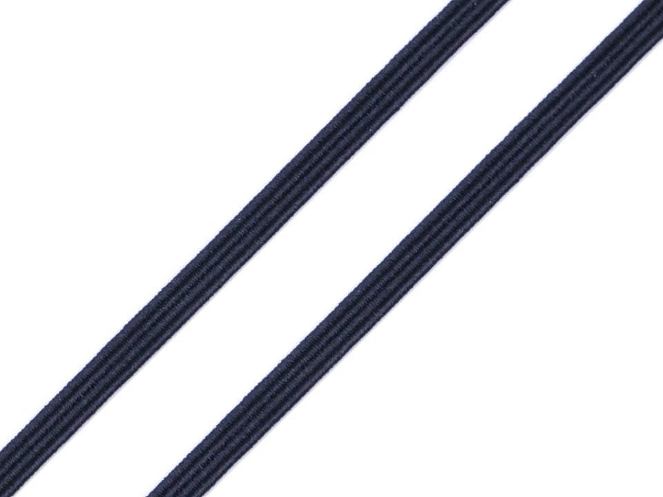 Flat elastic - 3 mm dark blue