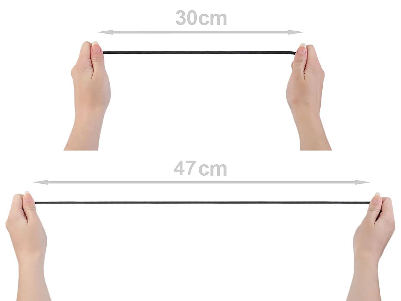 Flat rubber - 7 mm black