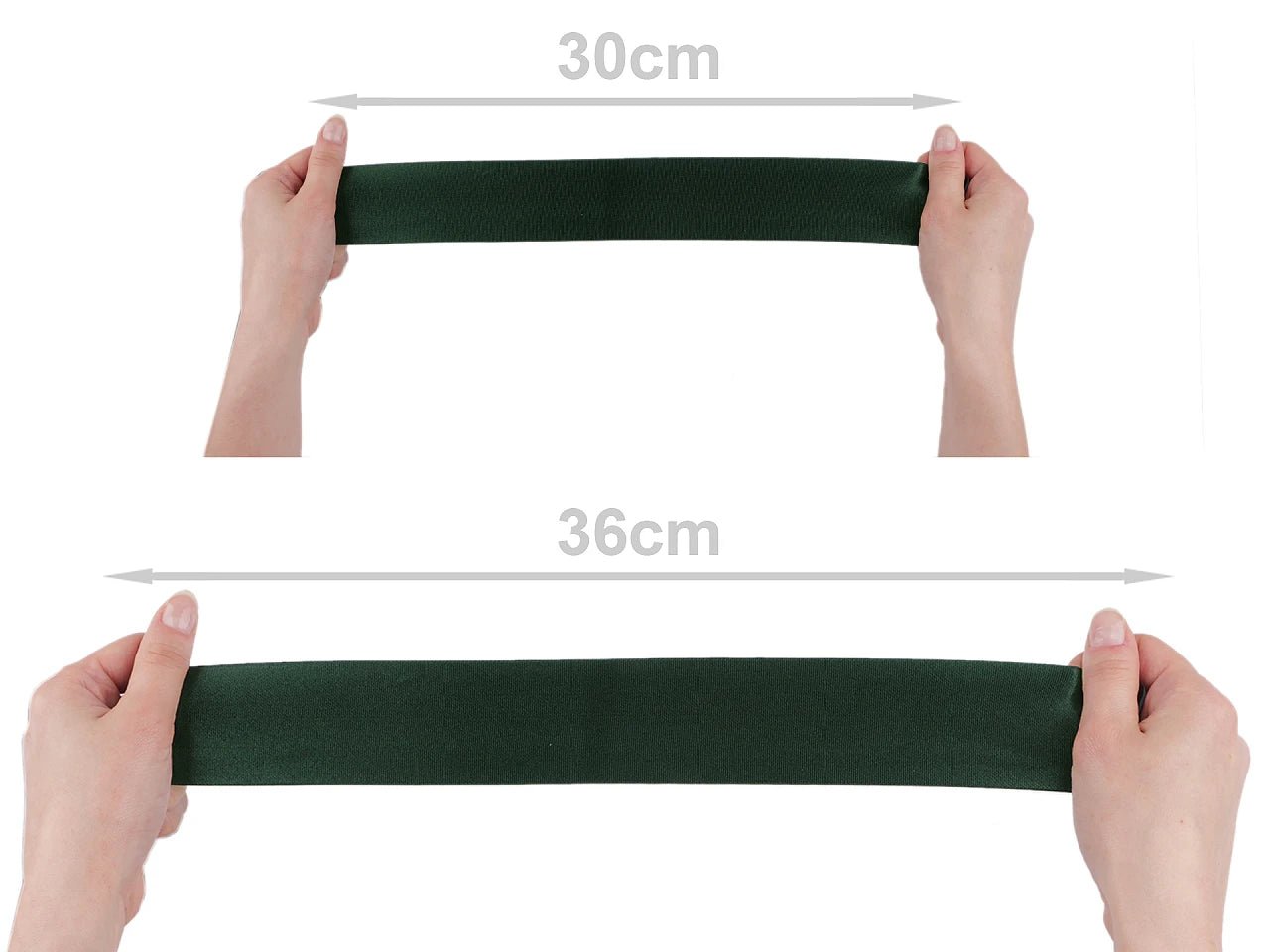 Plakanā gumija satīna 5 cm - pūderrozā
