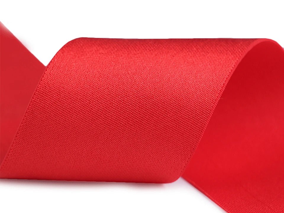 Élastique plat satiné 5 cm - rouge