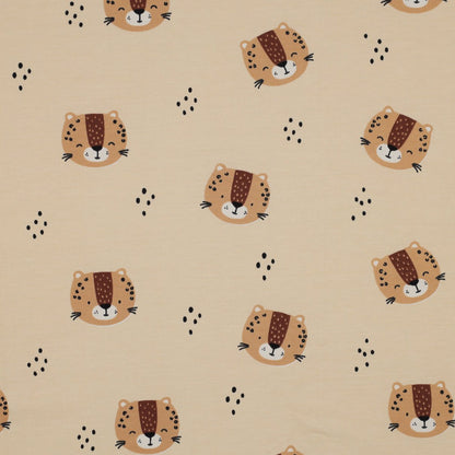 thin cotton jersey - leopard cubs 200 g/m²