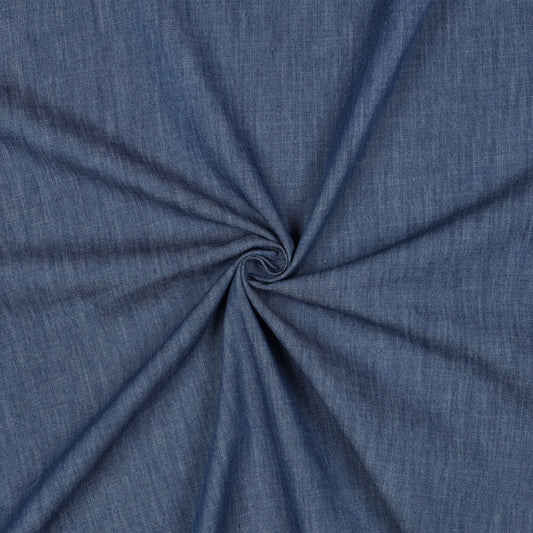 Attēls ar Plāns Džinsu audums kleitām, krekliem - indigo zils 135 g/m² – pieejams Šarlotes audumi