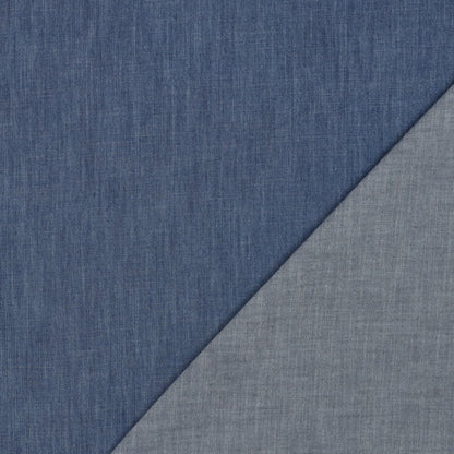 Image de tissu denim fin pour robes, chemises - bleu indigo 135 g/m² – disponible chez Šarlotes audumi