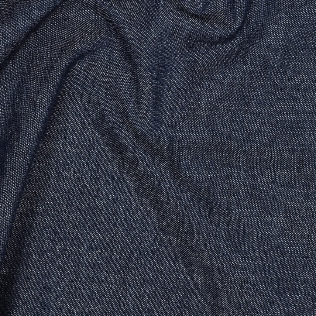 Attēls ar Plāns Džinsu audums kleitām, krekliem - tumšais indigo zils 135 g/m² – pieejams Šarlotes audumi