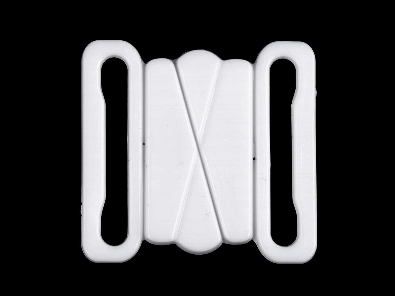 Fermoir en plastique - clip 25 mm - blanc (lot de 10)