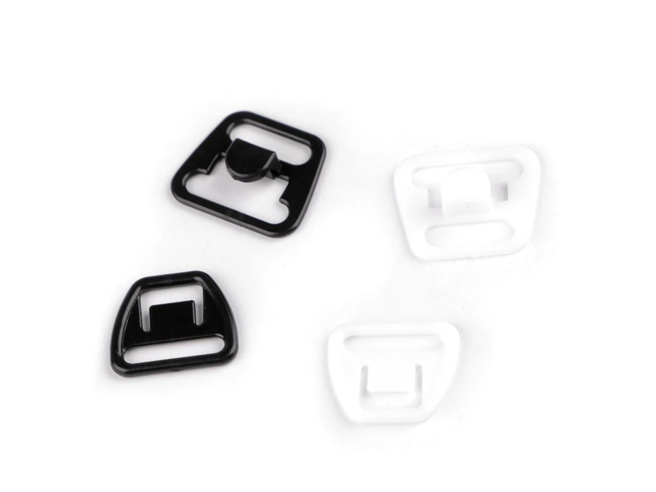 Image de fermetures en plastique pour soutiens-gorge | 12 mm, lot de 10 pcs – disponible chez Šarlotes audumi