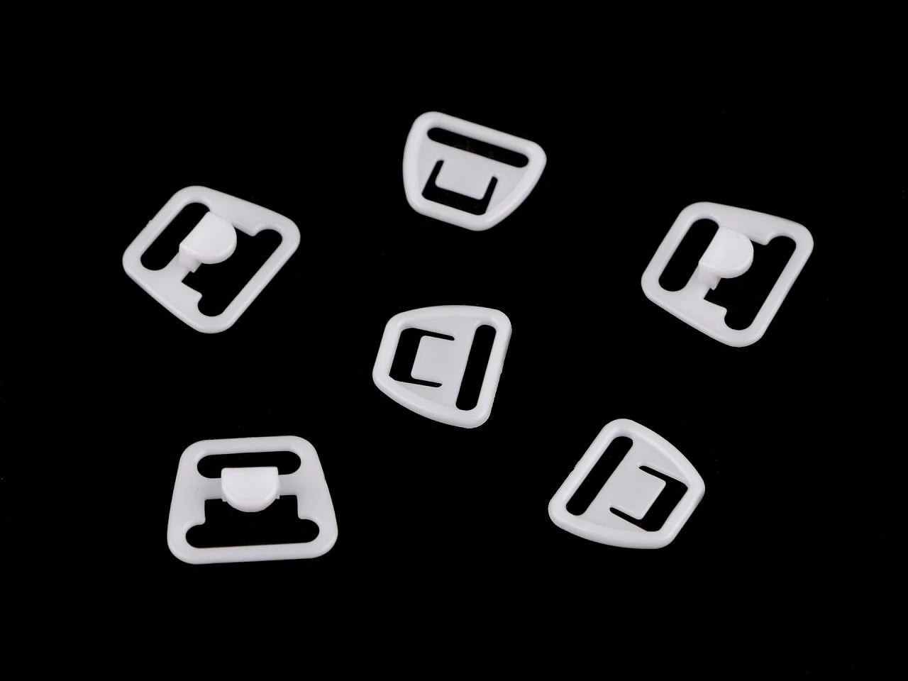 Image avec fermoirs en plastique pour soutien-gorge |12 mm, lot de 10 pcs – disponible chez Šarlotes audumi