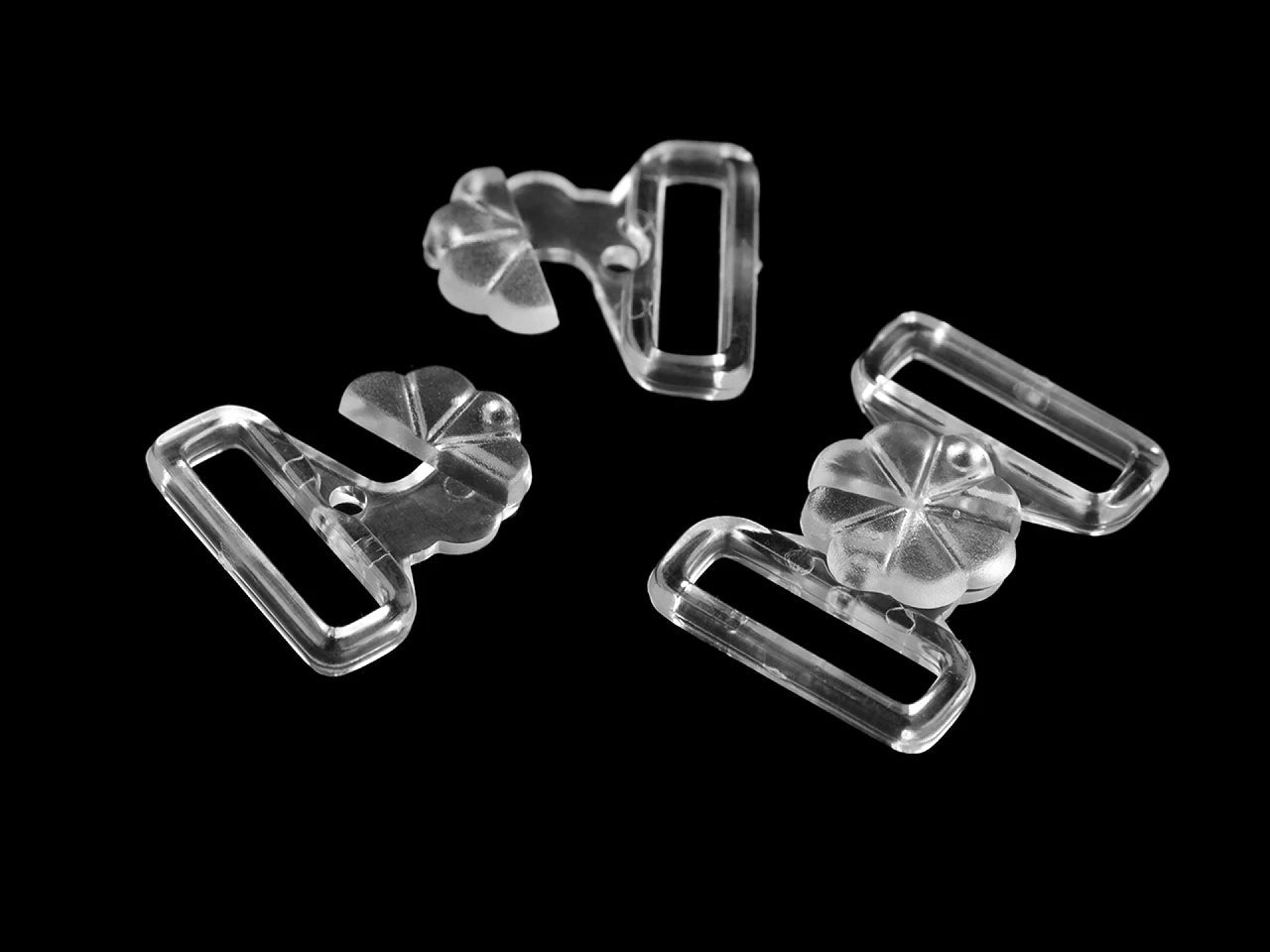 Image d’une fermeture plastique pour maillots de bain – 17 mm, 5 paires – disponible chez Šarlotes audumi
