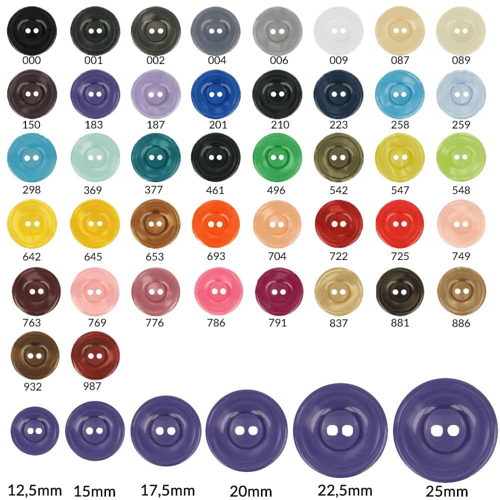 Plastic Italian buttons 17.5 mm - salmon pink