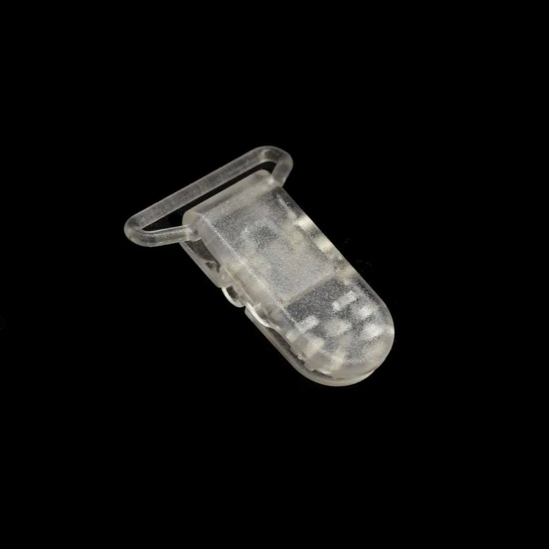 alt
Image of plastic clip pacifier holders 26 mm - transparent | pack of 5 – available at Šarlotes audumi