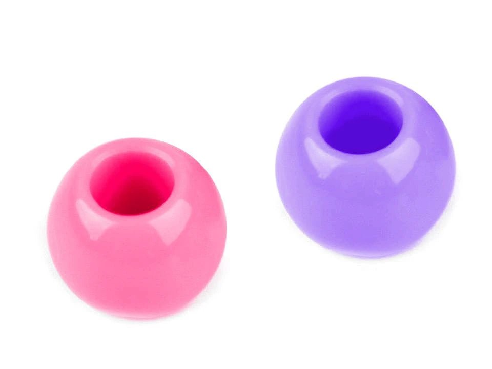 Perles en plastique 8×10 mm en tons pastel – mix – disponibles chez Šarlotes audumi