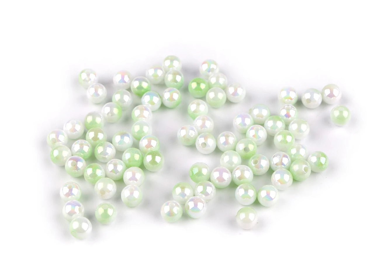 Attēls ar Plastmasas pērlītes ar perlamutra efektu Ø8 mm 20 g| dažadu toņu – pieejams Šarlotes audumi