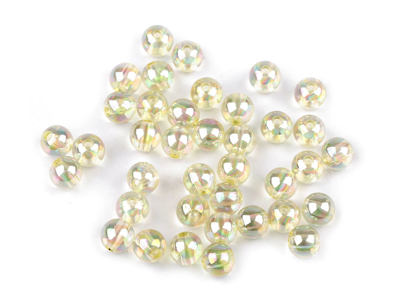 Image with plastic beads Ø8 mm 10 g | assorted shades – available at Šarlotes audumi