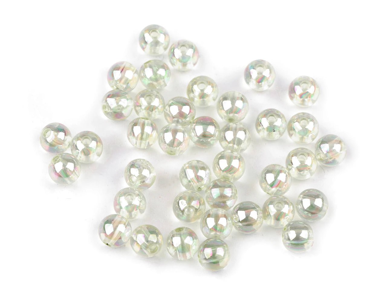 Image of plastic beads Ø8 mm 10 g | assorted shades – available at Šarlotes audumi
