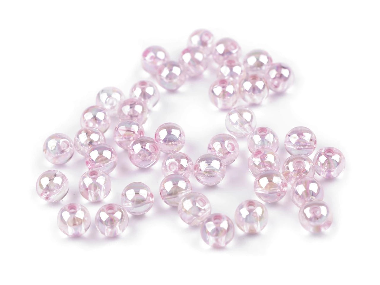 Image of Plastic beads Ø8 mm 10 g | assorted shades – available at Šarlotes audumi