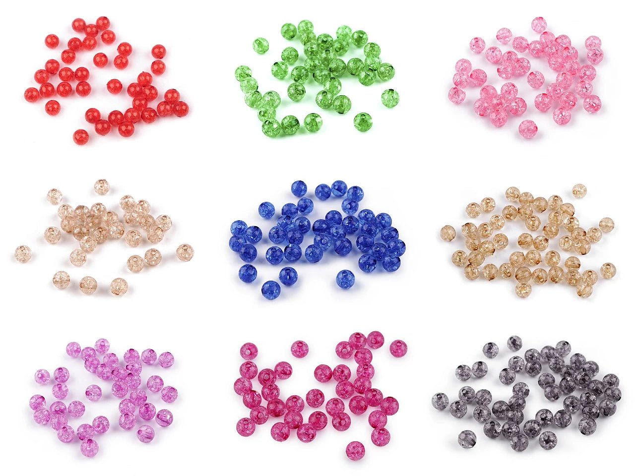 Plastic beads Ø8 mm 30 g | assorted shades