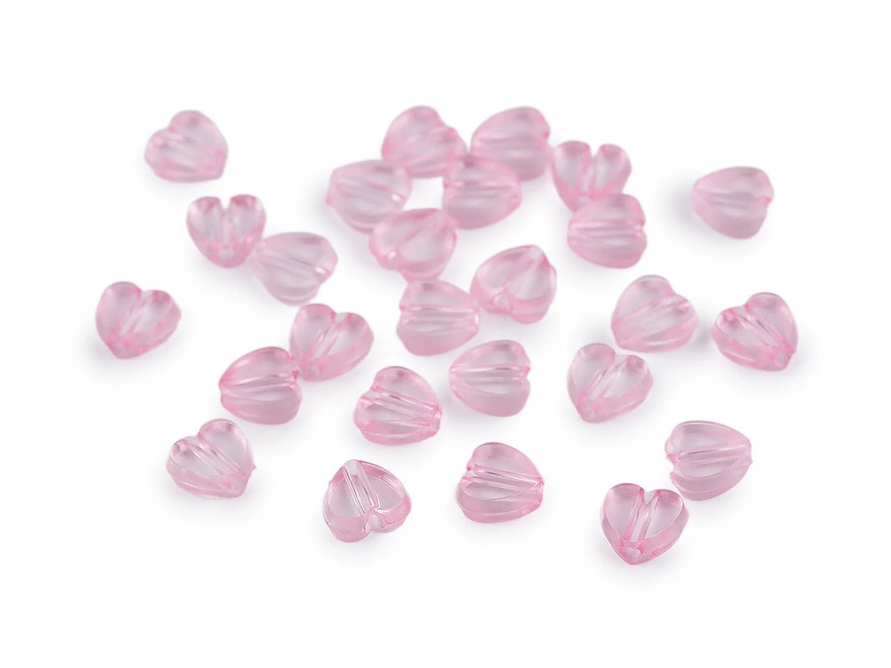 Attēls ar Plastmasas pērlītes sirsniņas Ø8 mm 20 g. – pieejams Šarlotes audumi