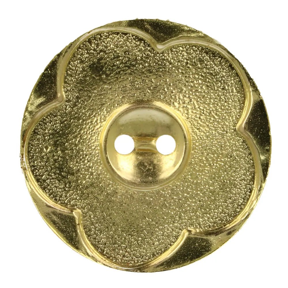Plastic button 34 mm - gold