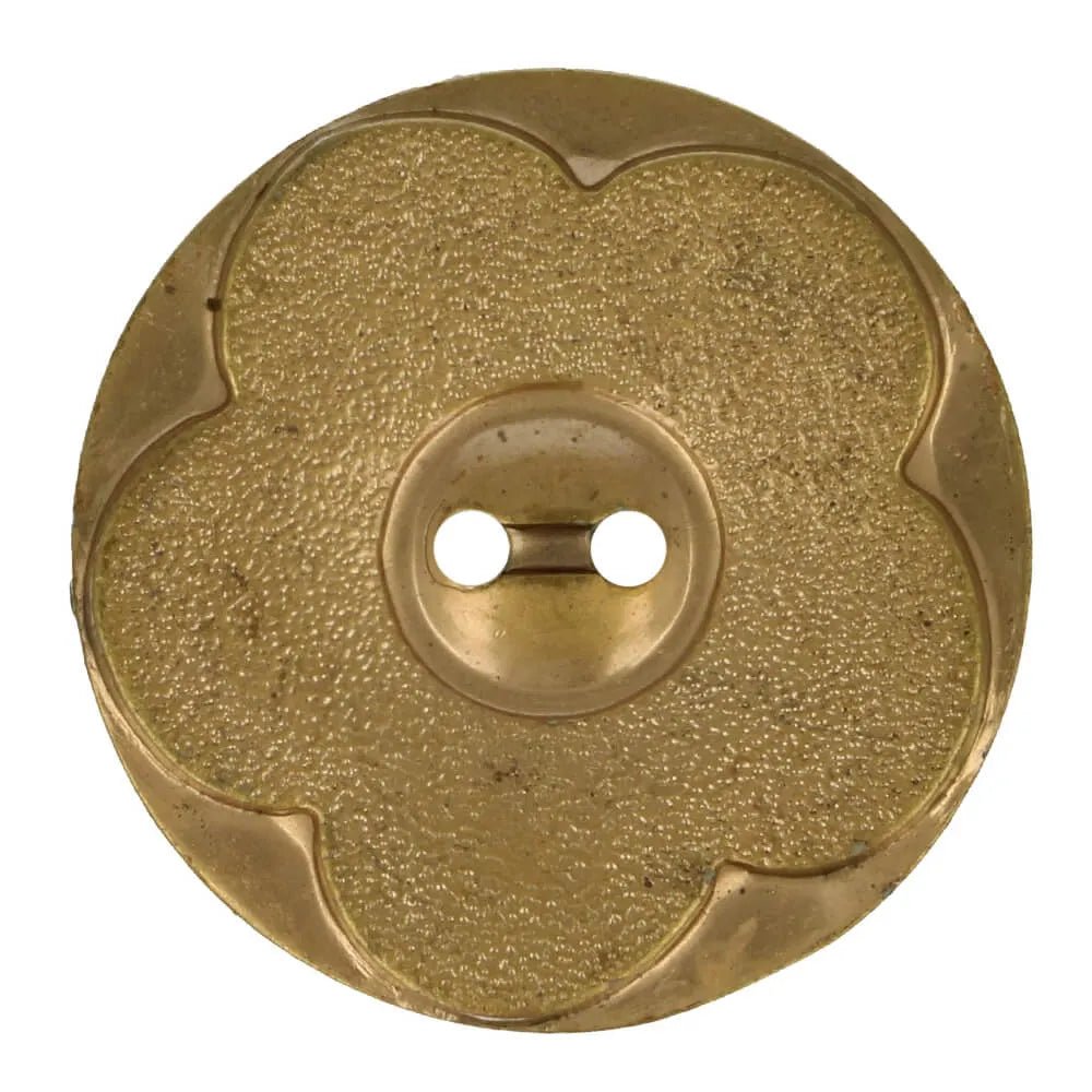 Plastic button 44 mm - antique gold