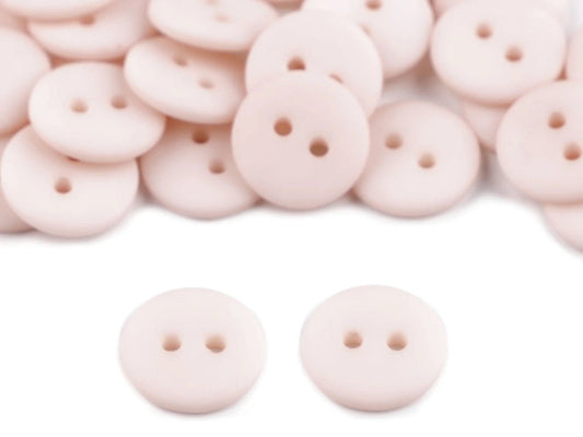 Plastic buttons 15 mm - light powder