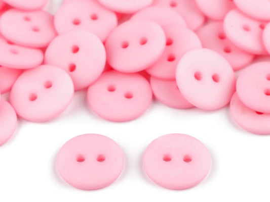 Plastic buttons 15 mm - pink