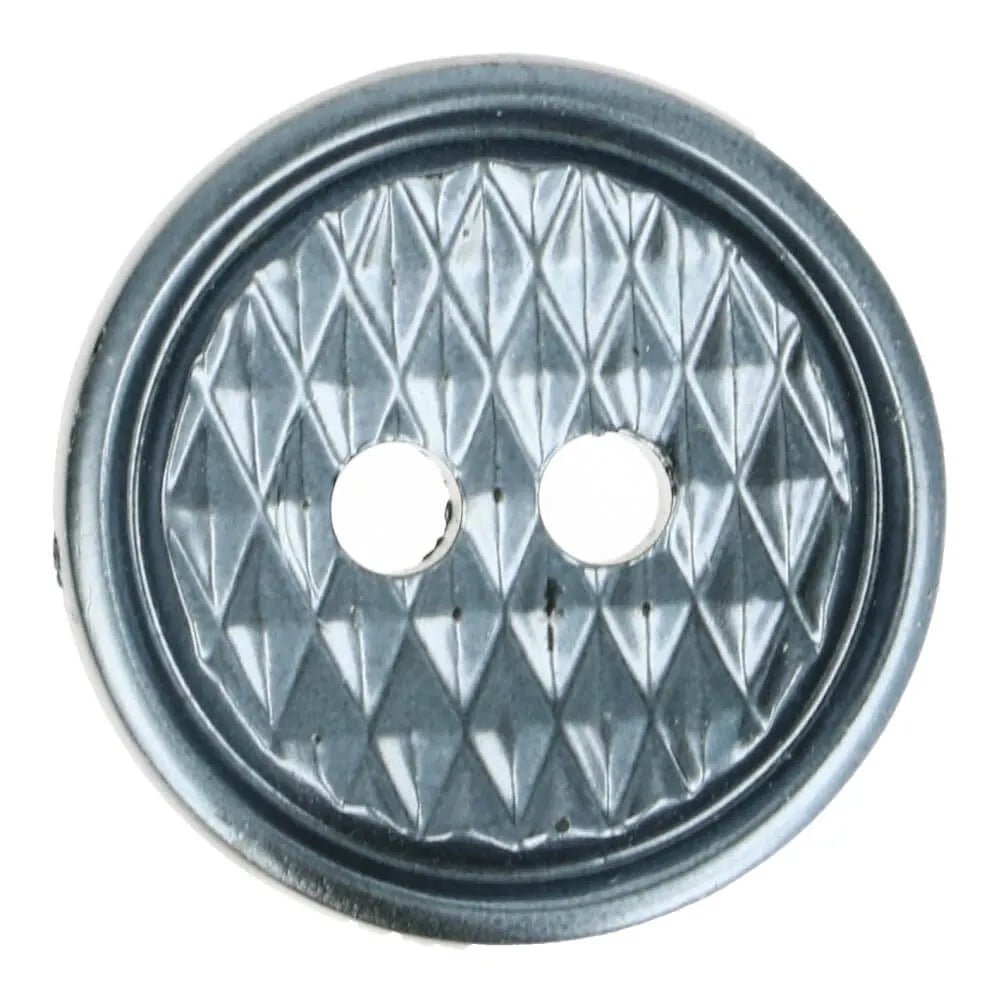 Plastic buttons 19 mm - blue-gray with a geometric texture