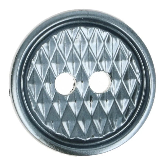 Plastic buttons 19 mm - blue-gray with a geometric texture